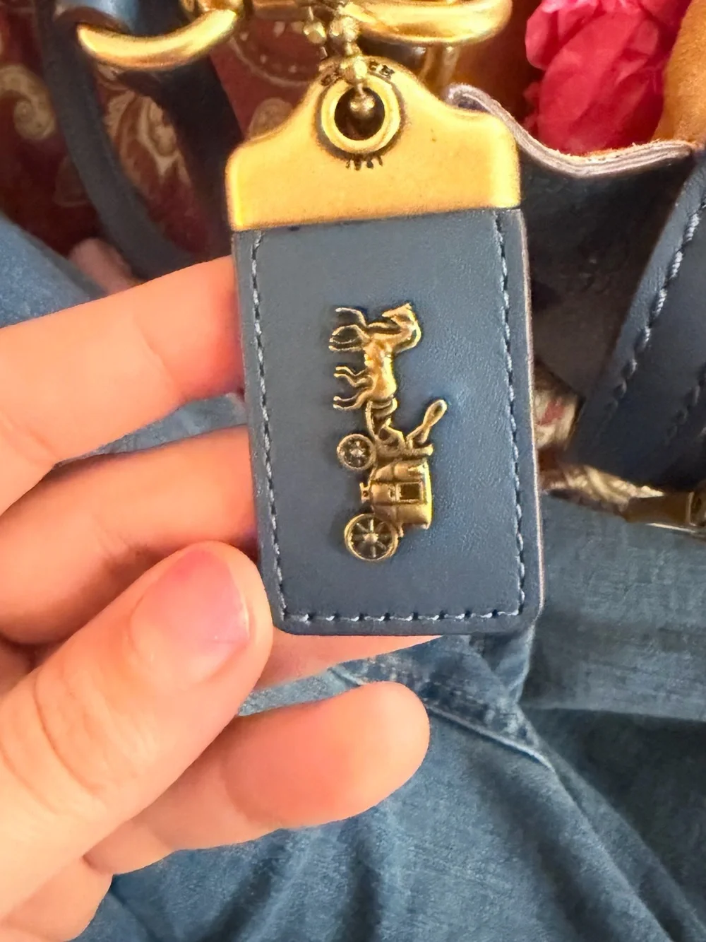 Coach 1941 Rogue 30 Navy Blue Pebbled Leather Mustard Suede Rare